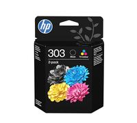 HP Cartouches d'encre originales HP 303 Pack de 2 3YM92AE Noir/Cyan/Jaune/Magenta