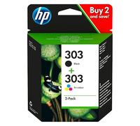 HP 303 Pack 2 cartouches : 1 noire + 1 cartouche 3 couleurs pour imprimante jet d'encre