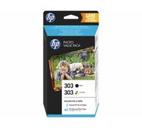 HP Value Pack Photo 303 Noir/trois couleurs (40 feuilles, 10 x 15 cm)