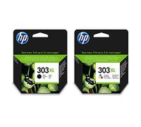 HP 303XL 3YN10AE Cartouche d'encre d'origine Noir/3 couleurs 12/10 ml (noir/blanc/couleur) 600/415 pages (noir/blanc/couleur) (2 pièces), vous recevrez 1 paquet de 2