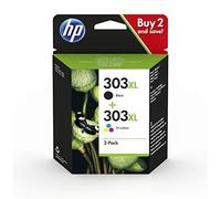 HP Pack de 2 cartouches authentiques d'encre haute contenance noir/trois couleurs 303XL