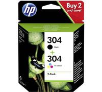 HP 304 Encre pack bundle d'origine noir, cyan, magenta, jaune 3JB05AE Encre