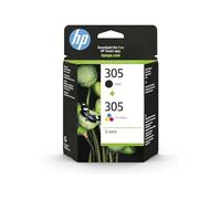 HP Pack de 2 cartouches d'encre authentiques 305 3 couleurs / noir