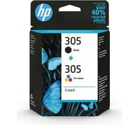 HP 305 Pack de 2 Cartouches d'Encre Noire et Trois Couleurs Authentiques (6ZD17AE)