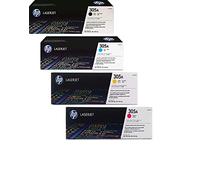 HP 305A CE410A / CE411A / CE412A / CE413A Lot de 4 cartouches de toner pour imprimantes HP Laserjet Pro 400 MPF M425dn, M425dw, M425nw Noir/cyan/jaune/magenta