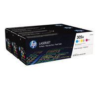 HP 305A - CF370AM - cartouche de toner - couleur (cyan, magenta, jaune)