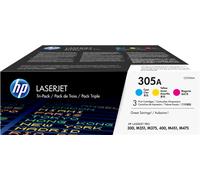 Hp 305a - pack de 3 - jaune, cyan, magenta - original - laserjet - car