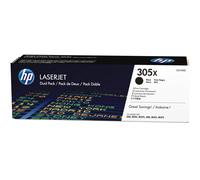 HP 305X 2-pack High Yield Black Original LaserJet Toner Cartridges
