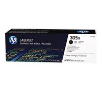HP 305X - Pack de 2 - à rendement élevé - noir - originale - LaserJet - en vrac - cartouche de toner ( CE410XD ) - pour LaserJet Pro 300 color M351a, 300 color MFP M375nw, 400 color M451, 400...