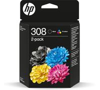 HP 308 Pack de 2 cartouches d’encre authentiques Noir/Trois couleurs