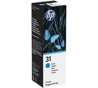 HP 31 Bouteille d'encre cyan authentique 70 mL (1VU26AE) pour HP Smart Tank 455/457/513/Plus 555/Plus 559/Plus 570/Plus 655