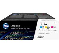 HP Toners 312A (CF440AM) - Pack de 3 authentiques multicolores pour Color LaserJet Pro m476