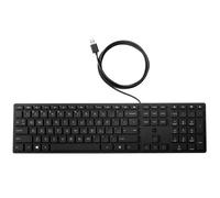 HP 320K Wired Keyboard clavier Bureau USB Noir