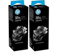 HP 32XL - Flacon d'encre Noire Grande capacité Authentique (Lot de 2)
