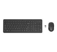 HP 330 - Ensemble clavier et souris - sans fil - 2.4 GHz - QWERTY - Anglais - noir - pour HP 21, 22, 24, 27; Pavilion 24, 27, TP01; Pavilion Laptop 14, 15; Portable 15, 15s, 17 Noir G
