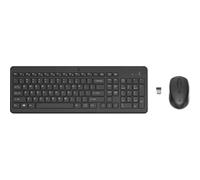 HP 330 Noir - Ensemble combiné clavier et souris sans fil - Témoin LED pavé numérique, capteur optique 1600 dpi, connectivite 2.4Ghz 2V9E6AA