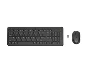 HP 330 Noir - Ensemble combiné clavier et souris sans fil - Témoin LED pavé numérique, capteur optique 1600 dpi, connectivite 2.4Ghz 2V9E6AA