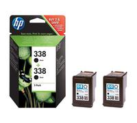 HP 338 - Pack de 2 - noir - original - cartouche d'encre - pour Officejet 100, 150, H470, K7100; Photosmart 7850, C3170, C3180, C3183, C3190, Pro B8350