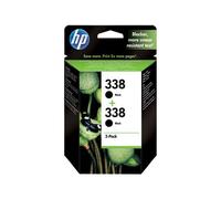 HP 338 - Pack de 2 - noir - originale - blister - cartouche d'encre - pour Officejet H470, K7100, K7103; Photosmart 26XX, C3110, C3125, C3173, C3175, C3193, C3194