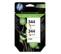 HP - 344 - Pack de 2 Cartouches d'encre d'origine - Cyan/Magenta/Jaune - 450 pages