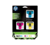 HP 363 - Jaune, cyan, magenta - original - cartouche d'encre - pour Photosmart 31XX, 82XX, C5100, C5170, C5175, C5190, C5194, C6100, C6150, C6175, C7100