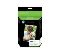 HP 363 Series Photo Value Pack - 1 - noir, jaune, cyan, magenta, magenta clair, cyan clair - 100 x 150 mm cartouche imprimante/kit papier - pour Photosmart 31XX, 33XX, C5170, C5173, C5175, C5177...