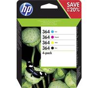 HP 364 Encre d'origine pack bundle noir, cyan, magenta, jaune N9J73AE Encre