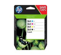 HP 364 pack de 4 cartouches d'encre noir/cyan/magenta/jaune authentiques