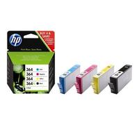 HP 364 pack de 4 cartouches d'encre noir/cyan/magenta/jaune authentiques