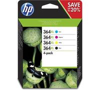 HP 364XL pack de 4 cartouches originales noire/cyan/magenta/jaune pour HP DeskJet 3070A et HP Photosmart 5525/6525 N9J74AE Couleur