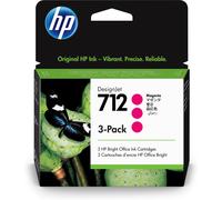 HP Cartouches d'encre DesignJet 712 – Magenta 29 ml – Pack de 3