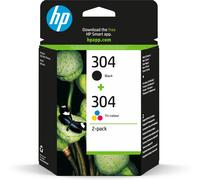 HP 3JB05AE/304 Cartouche à tête d'impression multi pack noire + couleur 100 pg + 120 pg UE2 pour HP DeskJet 2620/3720