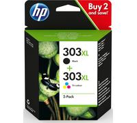HP 3YN10AE 303XL Cartouche tête d'impression Multipack noir + couleur 10ml + 12ml UV=2 pour HP Envy Photo 6230