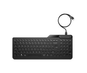 HP 405 Clavier Filaire Rétroéclairé USB Multi-OS Clavier filaire rétroéclairé avec touches programmables, connexion USB-C et USB-A et design compact