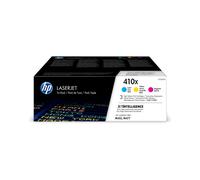 HP 410X LaserJet CF252XM Lot de 3 Cartouches Toner Originales Cyan/Magenta/Jaune, Rendement 5000 Pages, Impression Laser, Japon