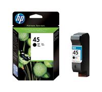 HP 45 Large - 42 ml - Large - noir - original - cartouche d'encre - pour Deskjet 83X; Officejet G55, g85, R40, R60, R80, T45, T65; Officejet Pro 11XX; psc 500