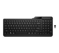 HP 475 - Clavier - bi-mode, multi-dispositifs, compact, disposition en 2 zones, déplacement des touches surbaissé, 12 boutons programmables - sans fil - 2.4 GHz, Bluetooth 5.3 - Allemand - noir de jai
