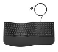 480 Comfort - Clavier - Agencement à 3 zones, multi-appareils, 23 touches programmables - full size - USB - QWERTY - Anglais international - noir