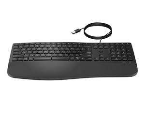 HP 480 - Tastatur - 3-zone layout, multi-device, 23 programmable keys - 100% - full size - USB - Deutsch - Schwarz (8T6M1AA#ABD)