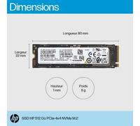 HP - SSD - 512 Go - interne - M.2 2280 - PCIe 4.0 x4 (NVMe) G