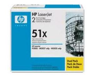 HP 51X (Q7551XD) Toner - pack de 2 - Noir - Grande capacité - Multipack