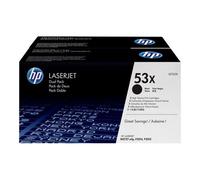 HP 53X - Pack de 2 - à rendement élevé - noir - originale - LaserJet - cartouche de toner (Q7553XD) - pour LaserJet M2727nf MFP, M2727nfs MFP, P2014, P2014n, P2015, P2015d, P2015dn, P2015n...