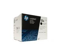HP Toner 55X CE255XD Pack de 2 Noir XL Haut rendement Authentique