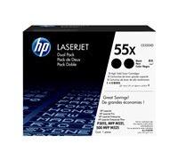 HP 55X - pack de 2 - à rendement élevé - noir - original - LaserJet - cartouche de toner (CE255XD)