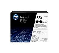 HP 55X pack de 2 toners noir grande capacité authentiques