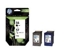 HP 56/57 Combo Pack - Pack de 2 - noir, couleur (cyan, magenta, jaune) - original - cartouche d'encre - pour Deskjet 450, 55XX; Officejet 6110; Photosmart 7150, 7350, 7550; psc 21XX, 2210
