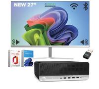 HP 600 G4 PC fixe - Intel Core i7-9700, RAM 32 Go, SSD 1 To - Windows & Office 2024 - WiFi et Bluetooth offert - Moniteur 27" UltraSlim - Kit clavier et souris multimédia (Pc + 27")