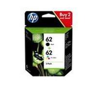 Hp 62 - pack de 2 - couleur (cyan, magenta, jaune), noir pigmenté - or