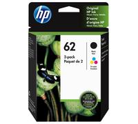 HP 62 - Pack de 2 - noir - original - cartouche d'encre - pour ENVY 55XX, 56XX, 76XX; Officejet 200, 250, 57XX, 8040