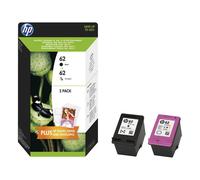 HP 62 Twin Pack - pack de 2 - noir, tricolore à base de colorant cartouche d'encre - N9J71AE